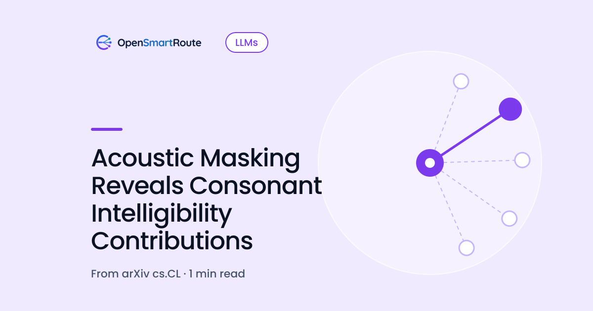 Acoustic Masking Reveals Consonant Intelligibility Contributions