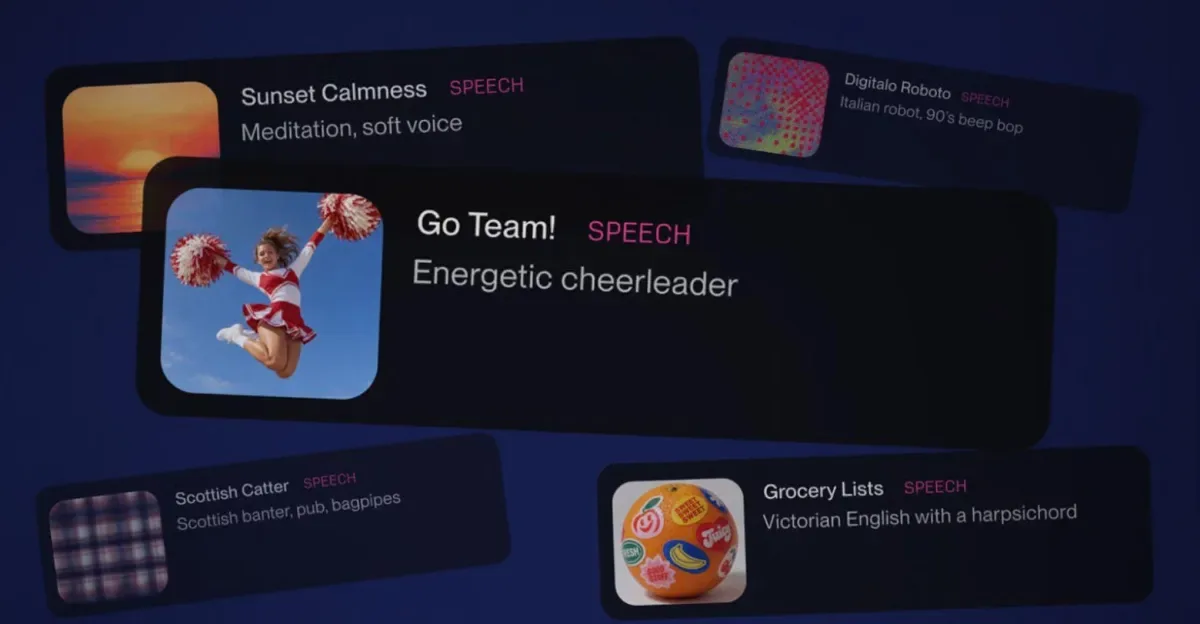 Example images for AI speech generated by Suno.