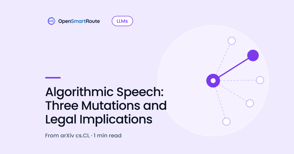 Algorithmic Speech: Three Mutations and Legal Implications