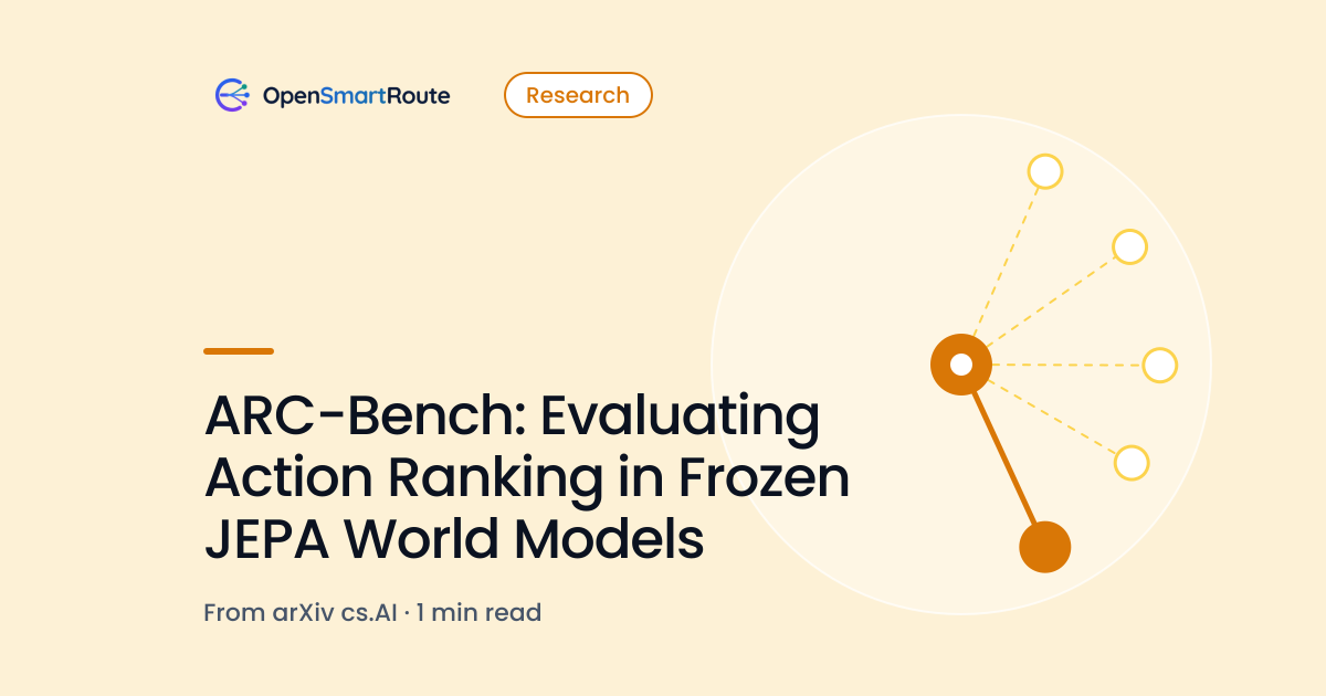 ARC-Bench: Evaluating Action Ranking in Frozen JEPA World Models