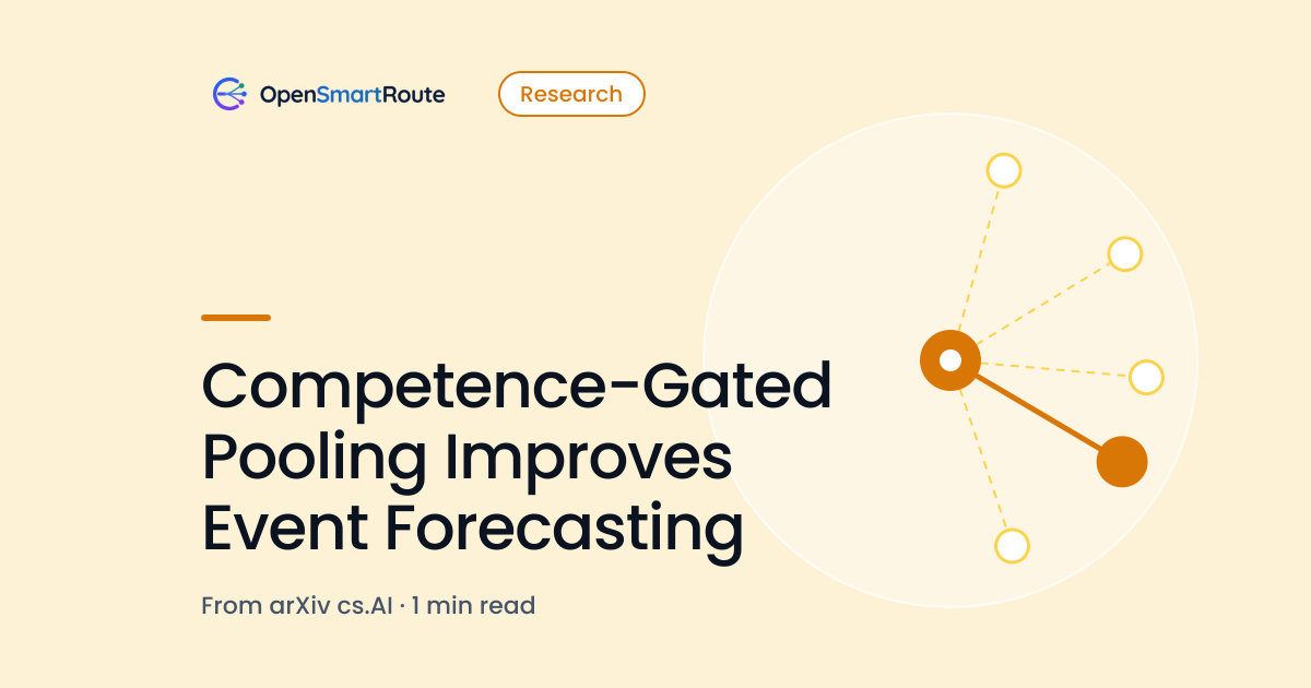Competence-Gated Pooling Improves Event Forecasting