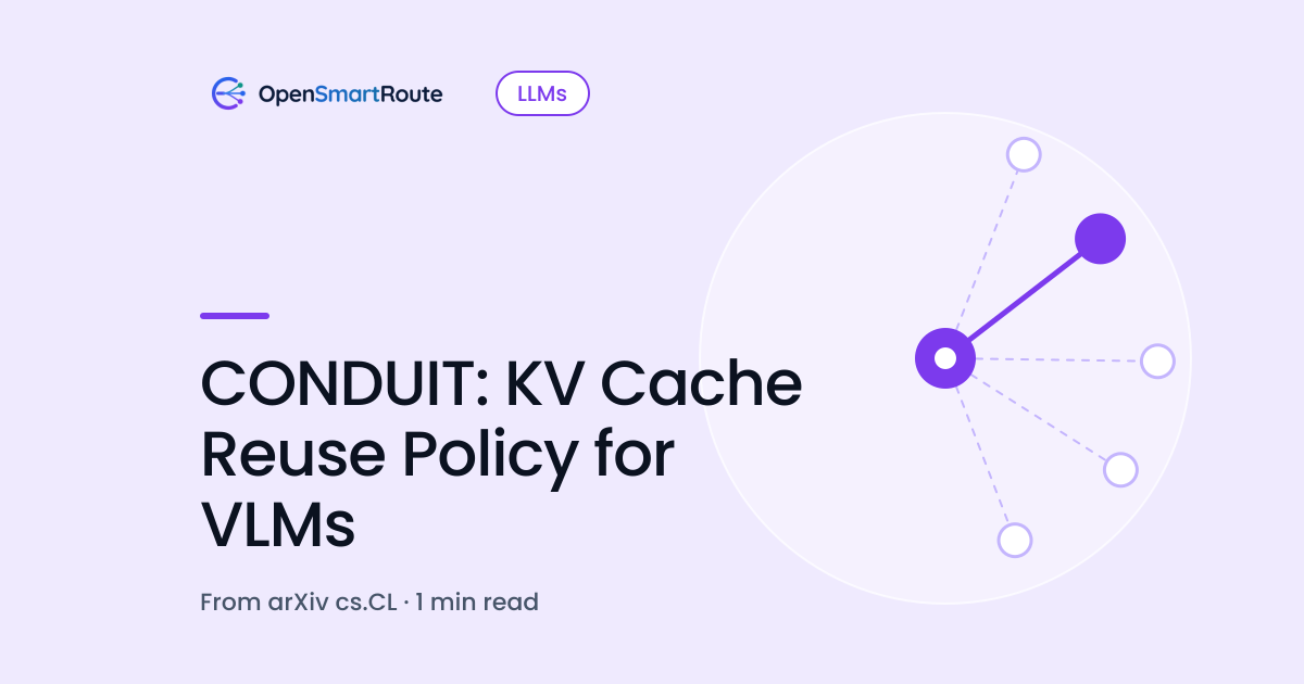 CONDUIT: KV Cache Reuse Policy for VLMs