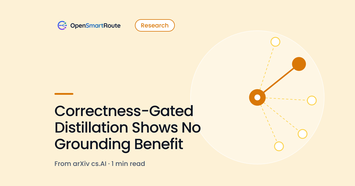 Correctness-Gated Distillation Shows No Grounding Benefit