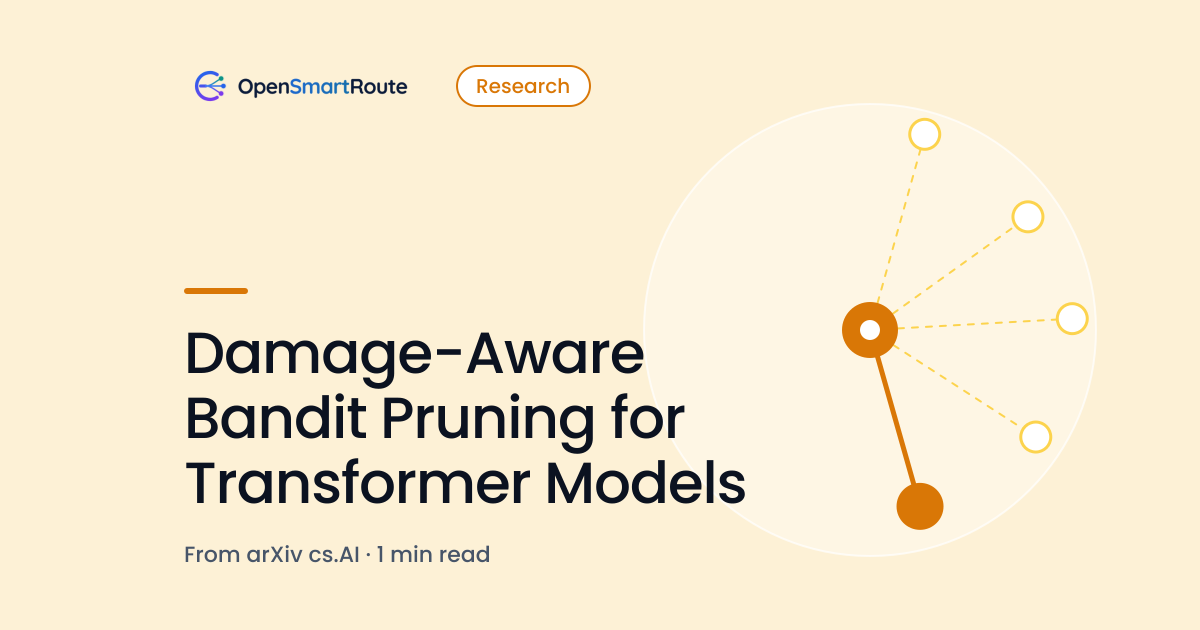 Damage-Aware Bandit Pruning for Transformer Models