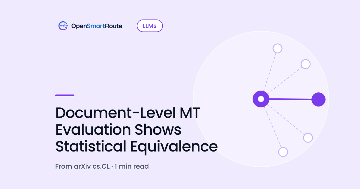 Document-Level MT Evaluation Shows Statistical Equivalence