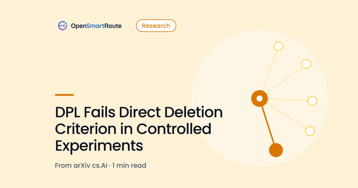 DPL Fails Direct Deletion Criterion in Controlled Experiments