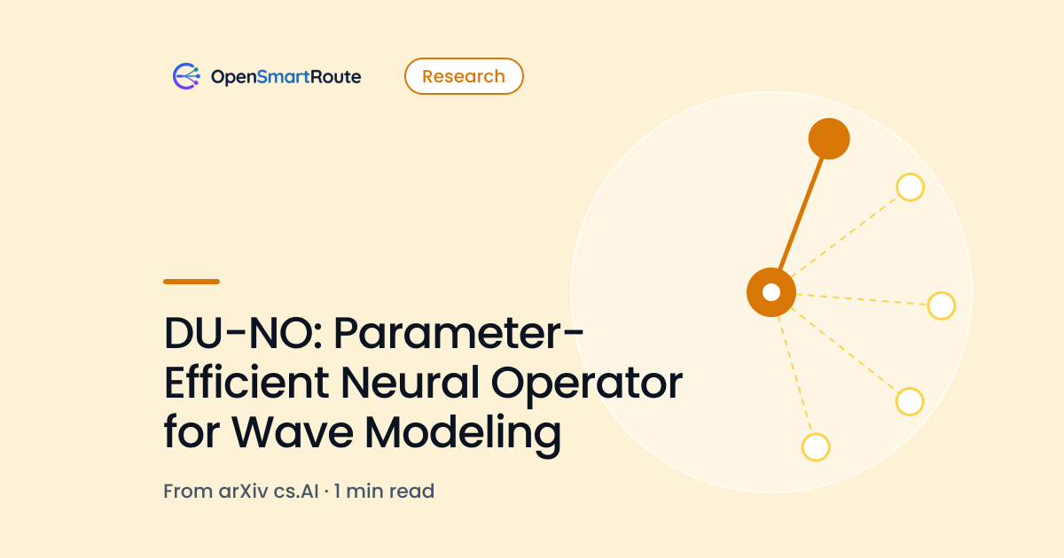 DU-NO: Parameter-Efficient Neural Operator for Wave Modeling