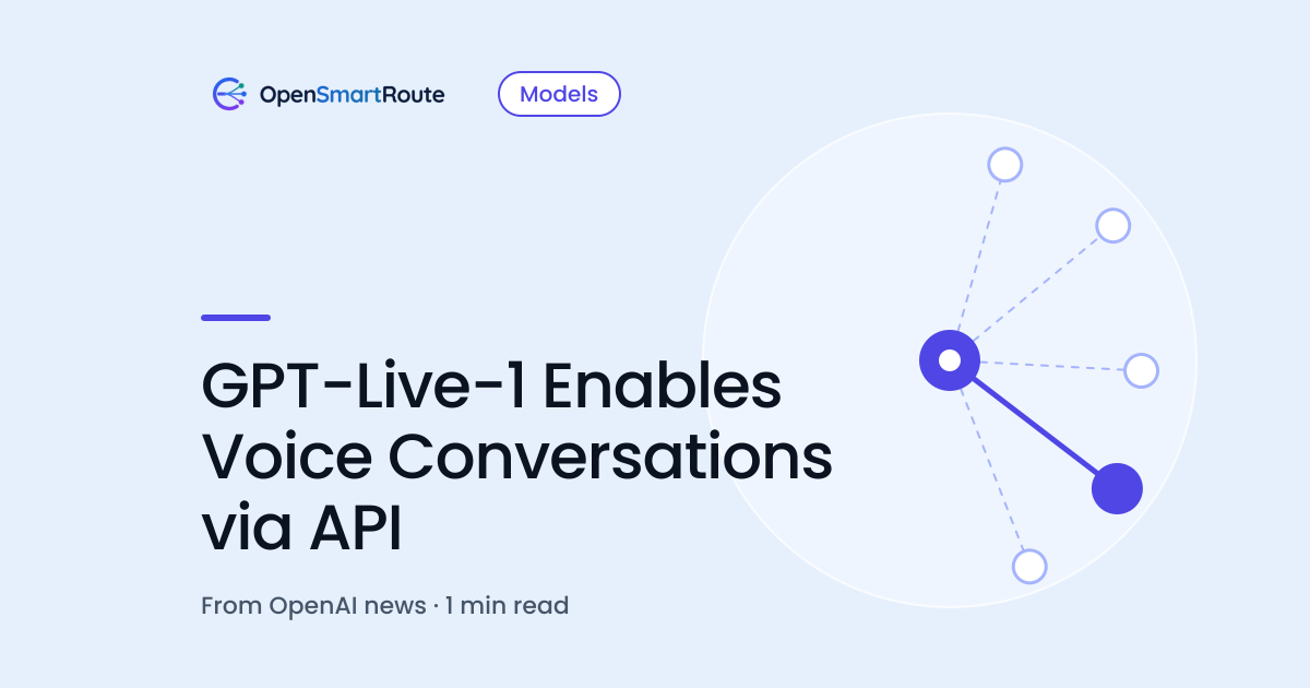 GPT-Live-1 Enables Voice Conversations via API