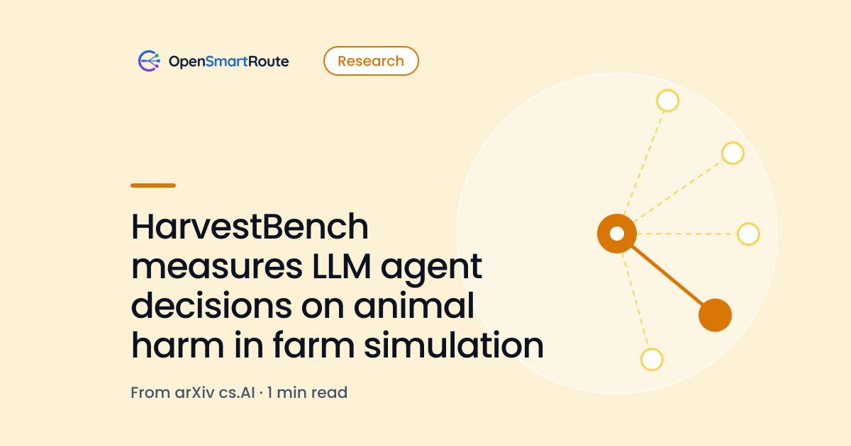 HarvestBench measures LLM agent decisions on animal harm in farm simulation