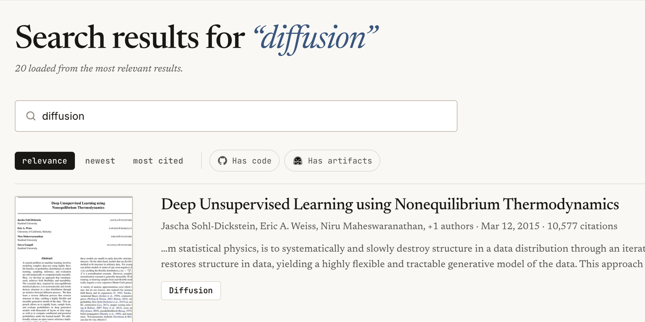 Hugging Face Infrastructure Fuels Papers with Code Search