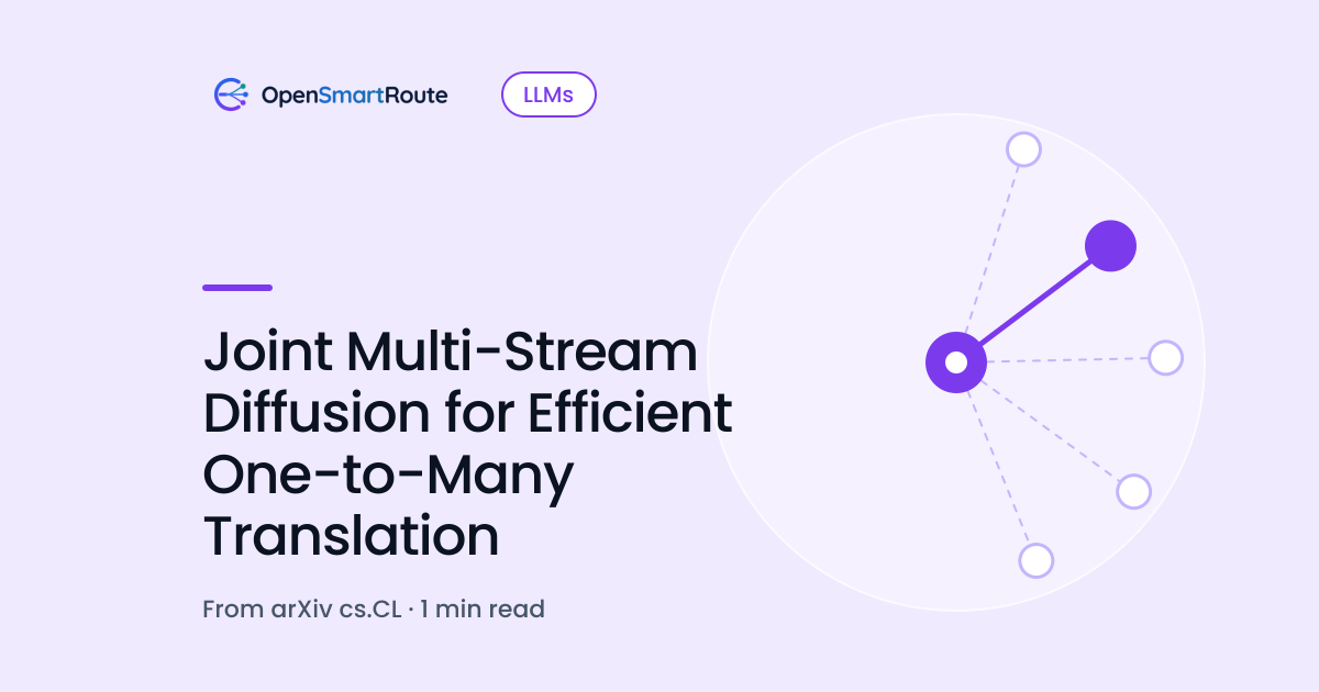 Joint Multi-Stream Diffusion for Efficient One-to-Many Translation