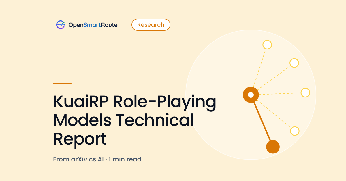 KuaiRP Role-Playing Models Technical Report
