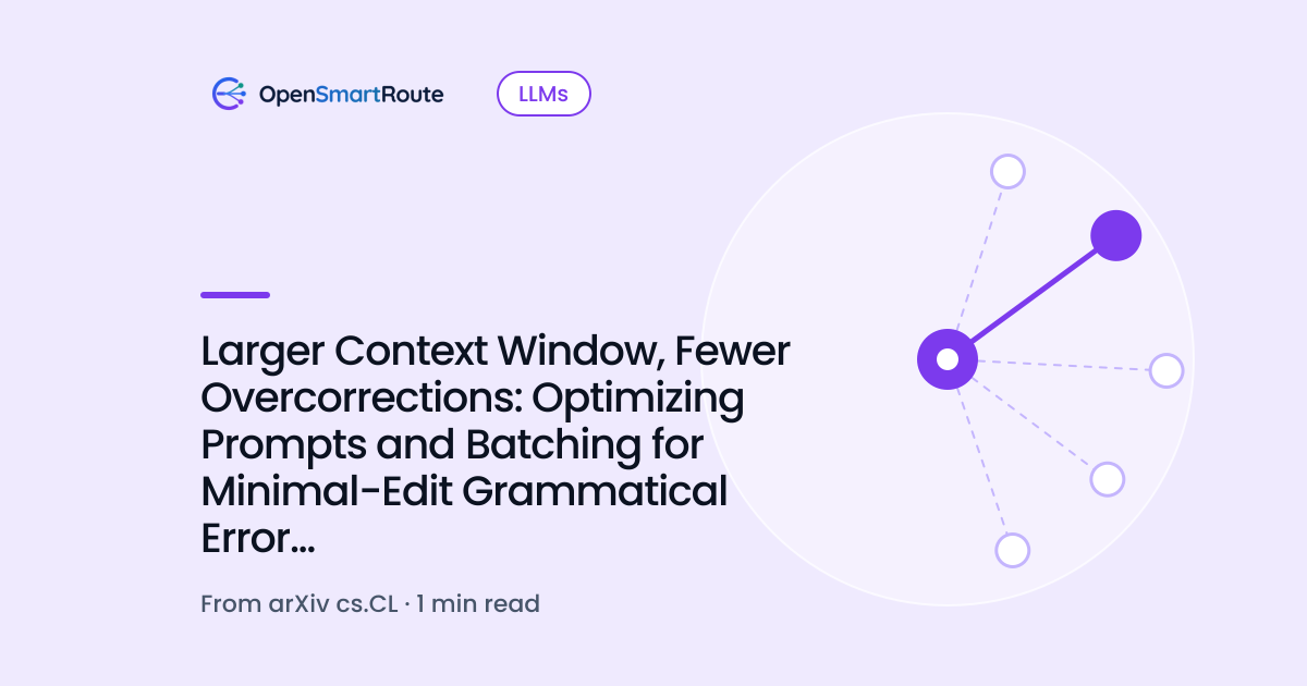 Larger Context Window, Fewer Overcorrections: Optimizing Prompts and Batching for Minimal-Edit Grammatical Error Correction
