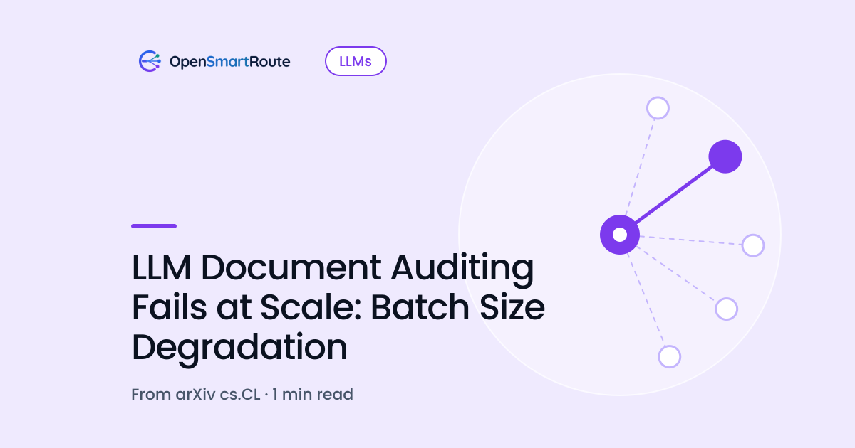 LLM Document Auditing Fails at Scale: Batch Size Degradation