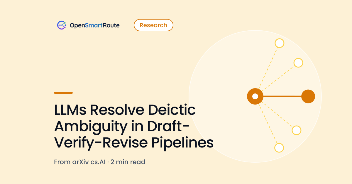 LLMs Resolve Deictic Ambiguity in Draft-Verify-Revise Pipelines
