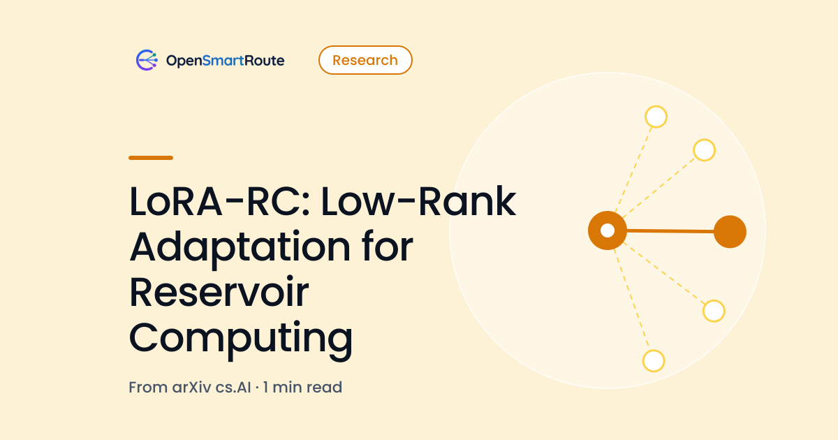 LoRA-RC: Low-Rank Adaptation for Reservoir Computing