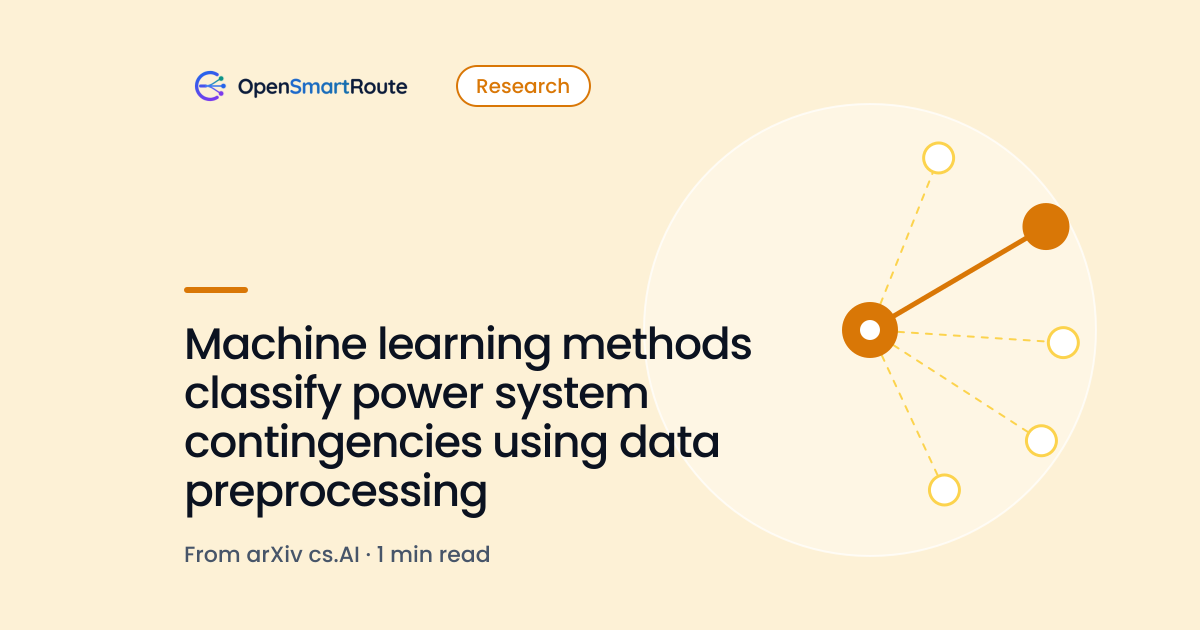 Machine learning methods classify power system contingencies using data preprocessing