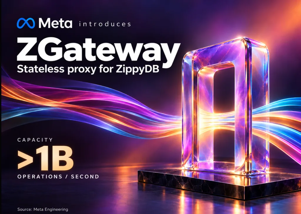 Meta Introduces ZGateway: A Stateless Proxy Tier That Unifies ZippyDB Traffic and Handles Over 1 Billion Operations Per Second