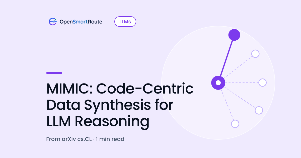 MIMIC: Code-Centric Data Synthesis for LLM Reasoning