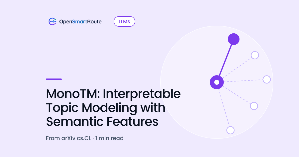 MonoTM: Interpretable Topic Modeling with Semantic Features