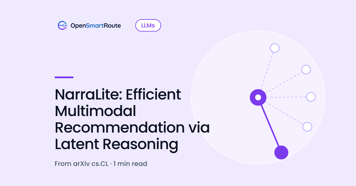 NarraLite: Efficient Multimodal Recommendation via Latent Reasoning