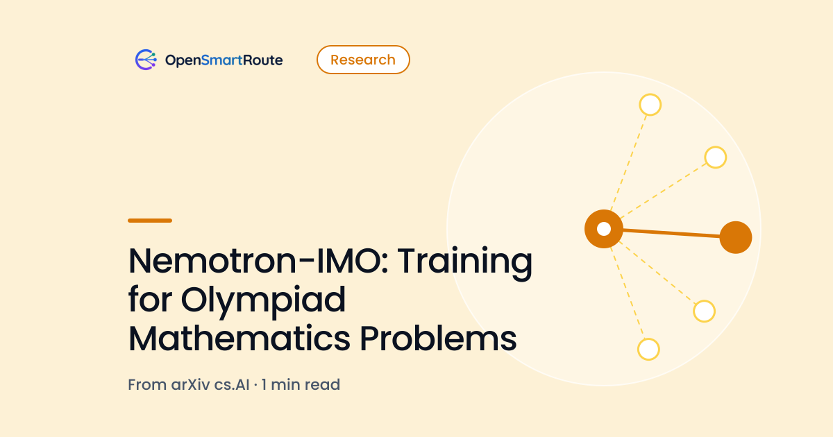 Nemotron-IMO: Training for Olympiad Mathematics Problems