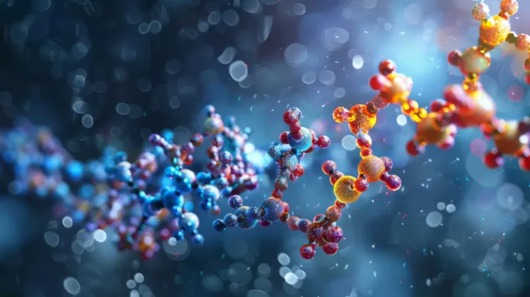 A picture of a protein molecule.
