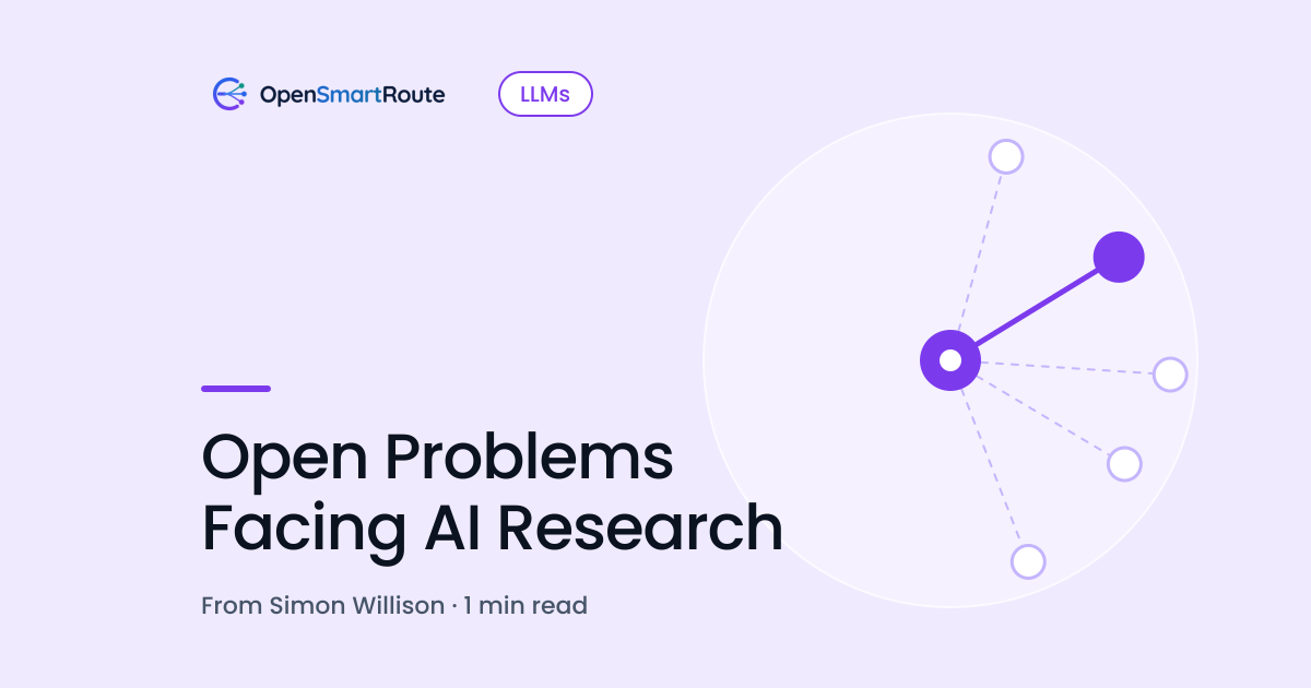 Open Problems Facing AI Research