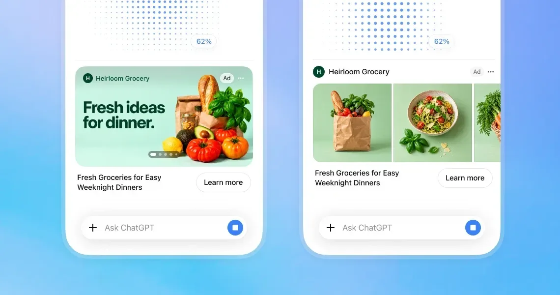 The visual ad format in ChatGPT