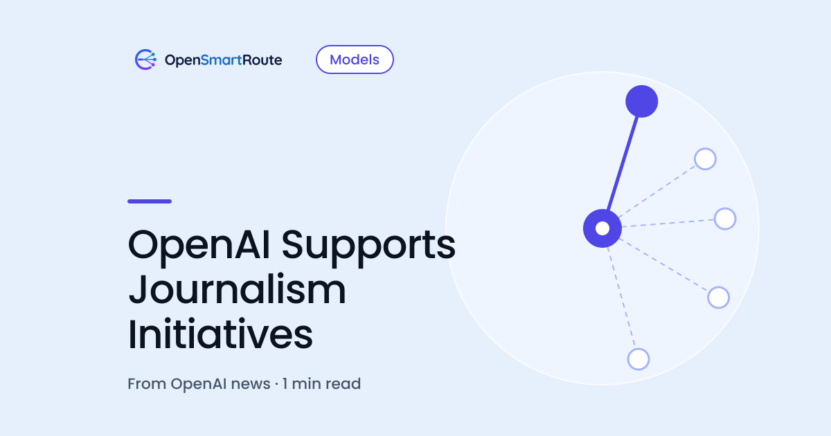OpenAI Supports Journalism Initiatives