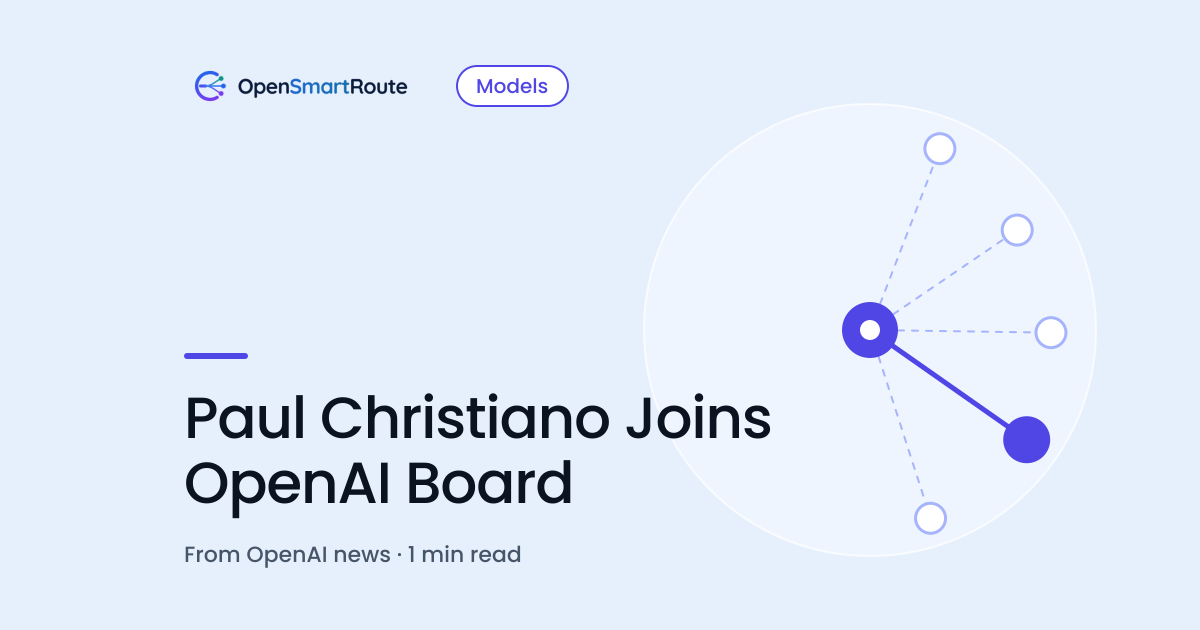 Paul Christiano Joins OpenAI Board