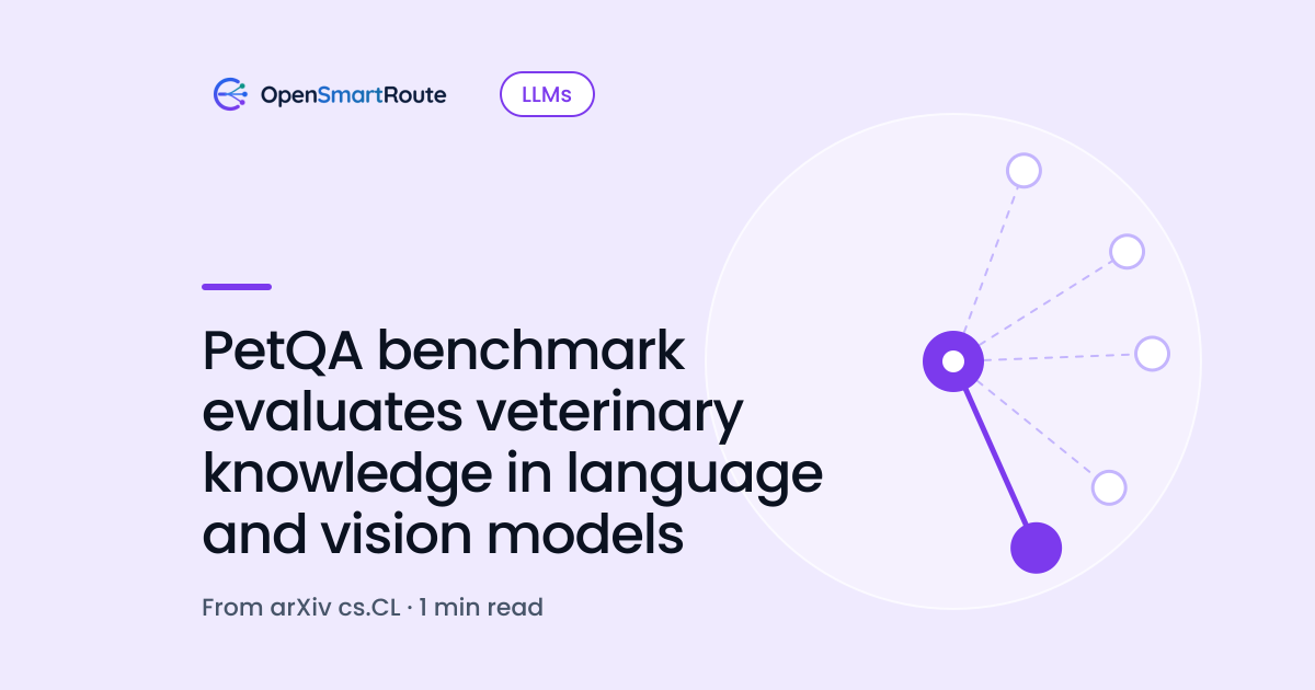 PetQA benchmark evaluates veterinary knowledge in language and vision models