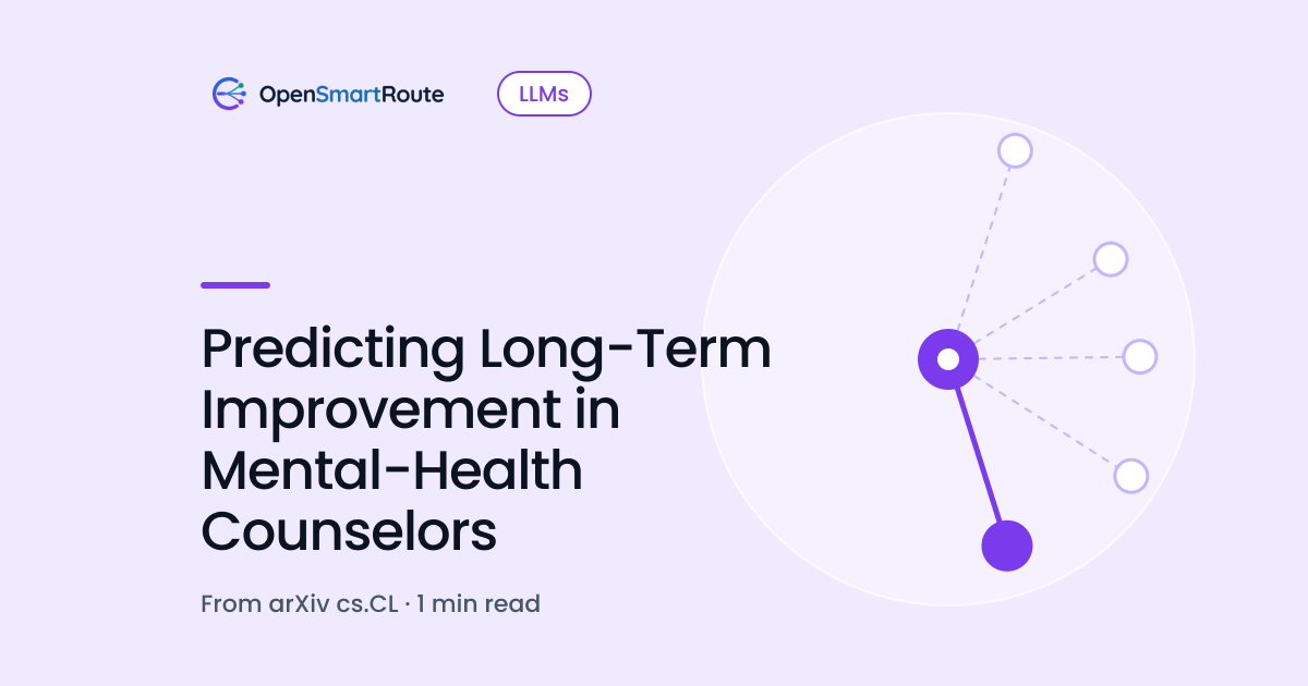 Predicting Long-Term Improvement in Mental-Health Counselors
