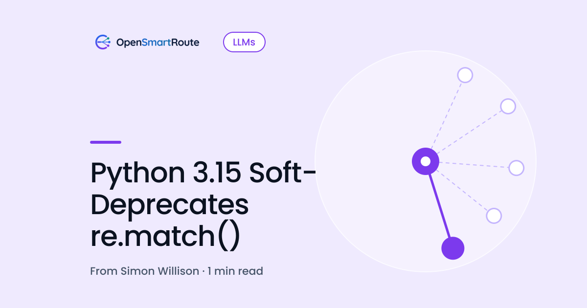 Python 3.15 Soft-Deprecates re.match()