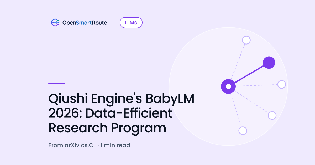 Qiushi Engine's BabyLM 2026: Data-Efficient Research Program