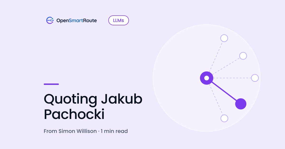 Quoting Jakub Pachocki