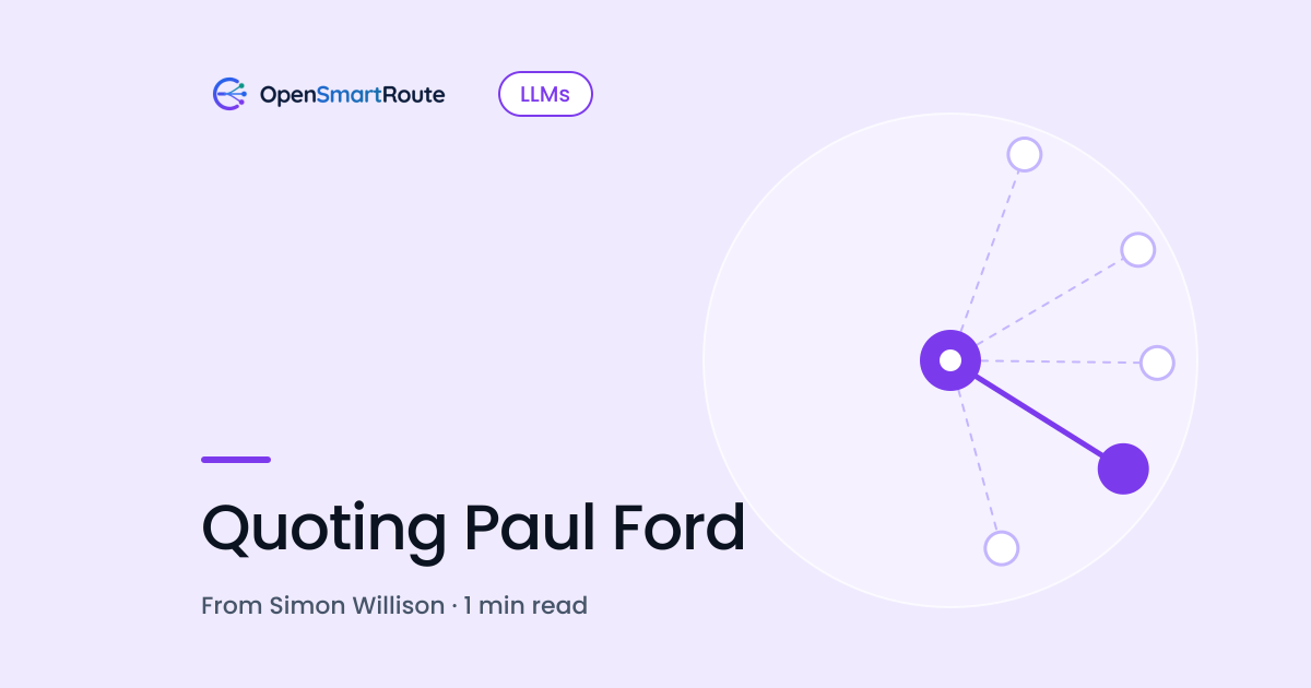 Quoting Paul Ford