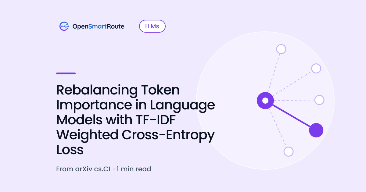 Rebalancing Token Importance in Language Models with TF-IDF Weighted Cross-Entropy Loss