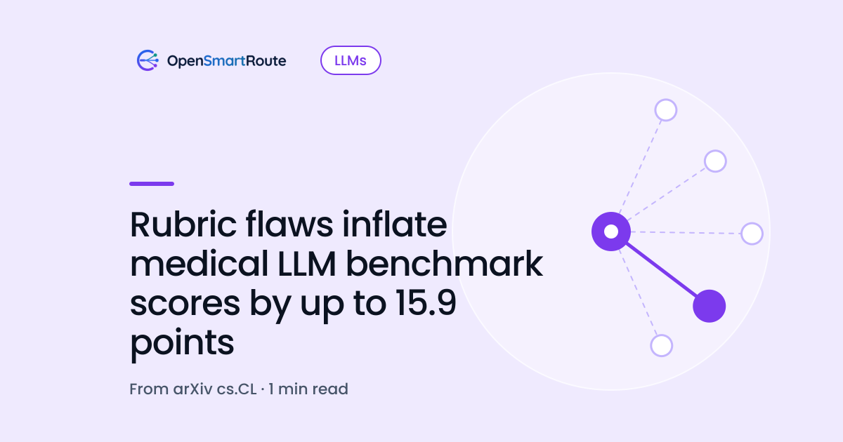 Rubric flaws inflate medical LLM benchmark scores by up to 15.9 points