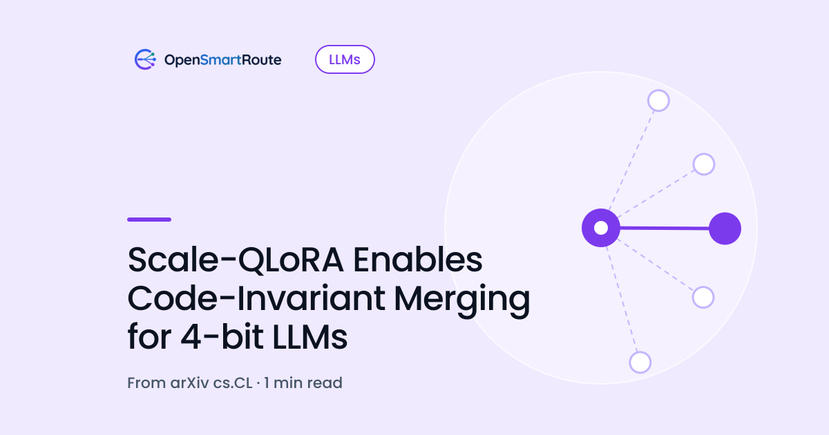 Scale-QLoRA Enables Code-Invariant Merging for 4-bit LLMs