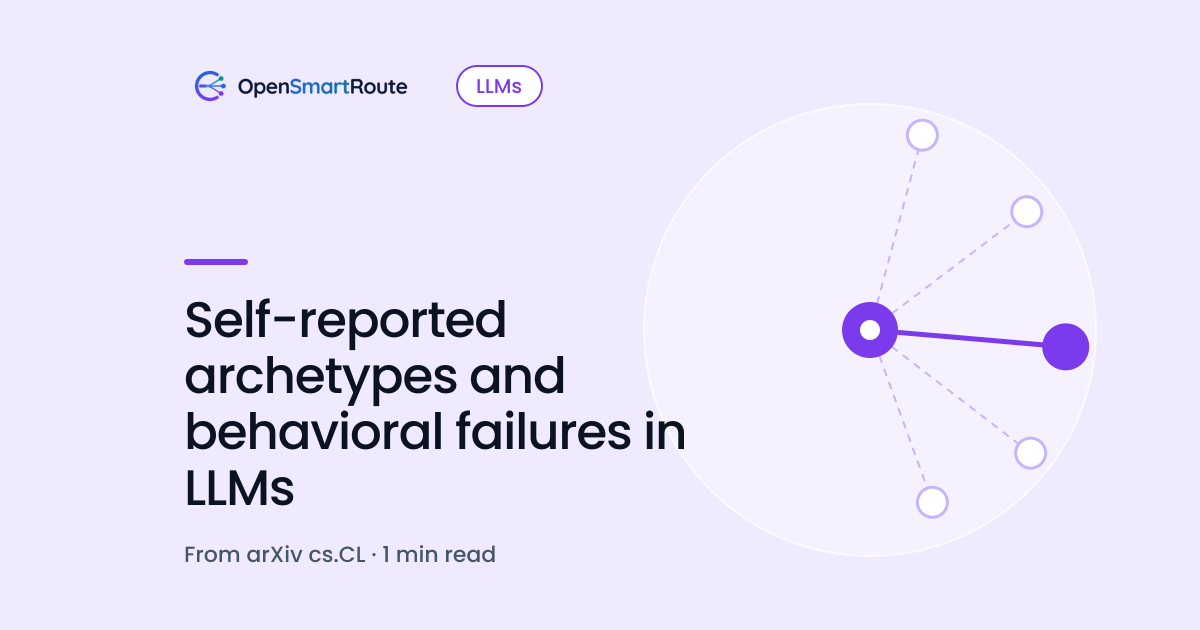 Self-reported archetypes and behavioral failures in LLMs