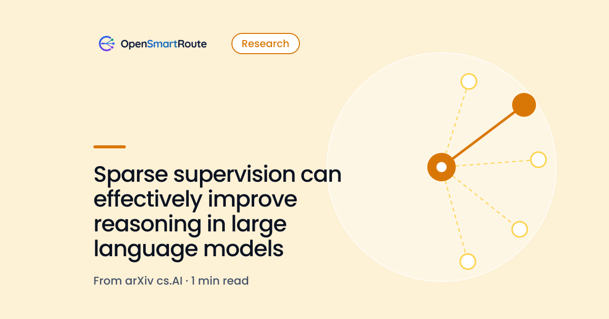 Sparse supervision can effectively improve reasoning in large language models