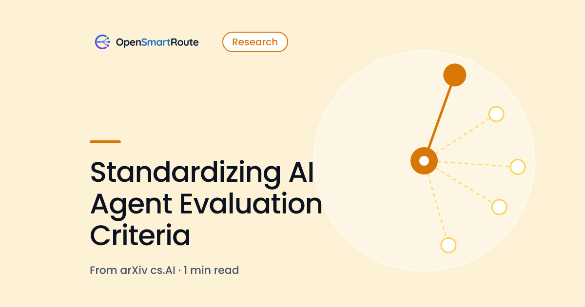 Standardizing AI Agent Evaluation Criteria