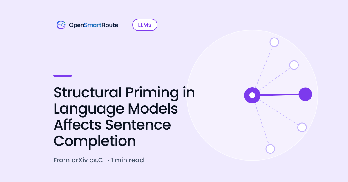 Structural Priming in Language Models Affects Sentence Completion