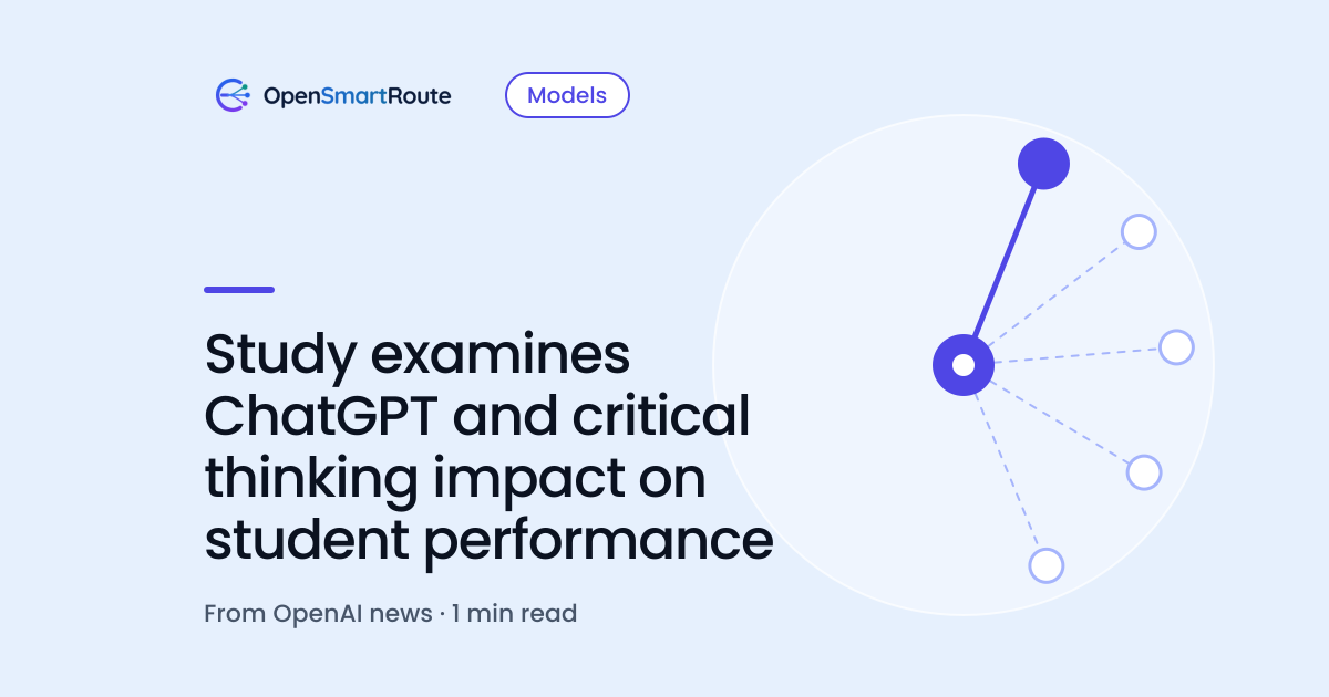 Study examines ChatGPT and critical thinking impact on student performance