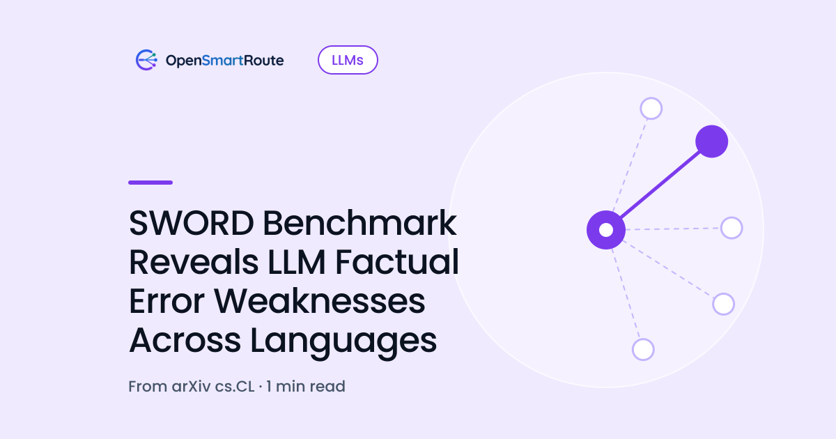 SWORD Benchmark Reveals LLM Factual Error Weaknesses Across Languages
