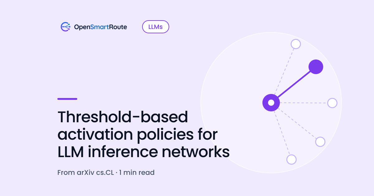 Threshold-based activation policies for LLM inference networks