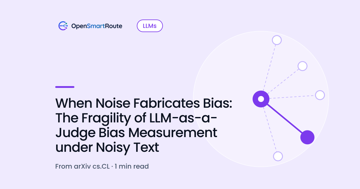 When Noise Fabricates Bias: The Fragility of LLM-as-a-Judge Bias Measurement under Noisy Text